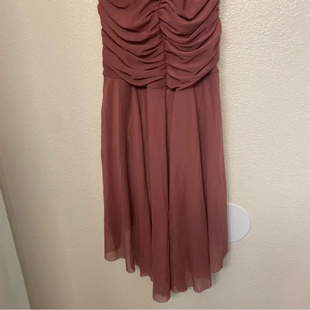 Weissman Dance costume red mauve dress beaded Touching Heaven 13434 LA adult
